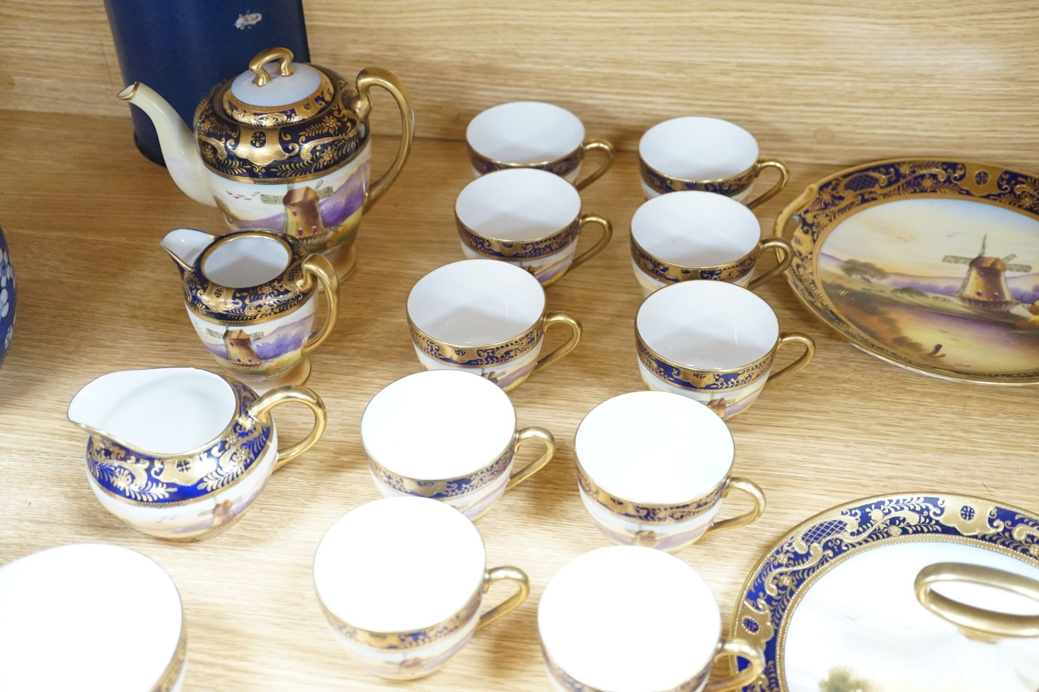 A Japanese Old Mill China/Meito tea and coffee service in Noritake style